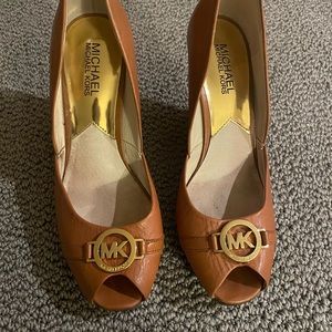 Michael Kors Tan Wedges 7.5
